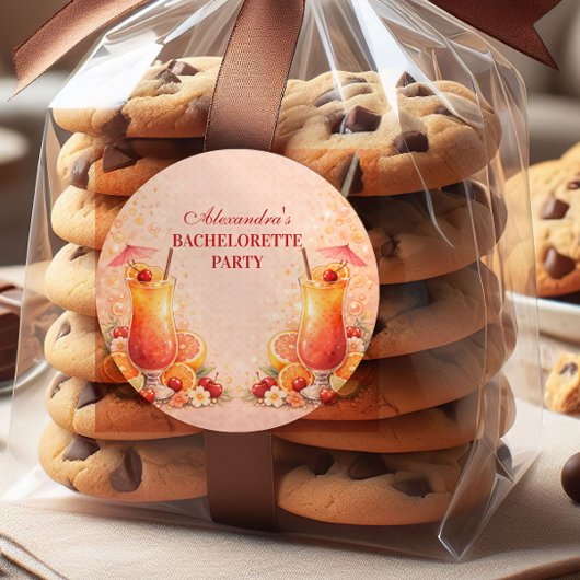 Tequila Sunrise Miami Weekend Bachelorette Party ラウンドシール