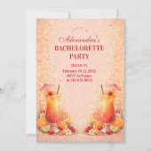 Tequila Sunrise Miami Weekend Bachelorette Party 招待状 (正面)