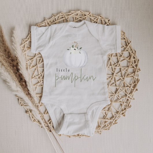 TERAキュートセージグリーンフローラリトルカボチャ ベビーボディスーツ