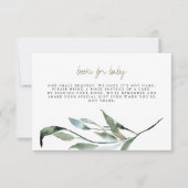 Tera - Boho Greenery金ゴールドブックベビーカード 招待状 (正面)