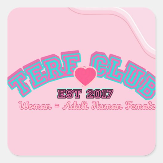TERFクラブのステッカーシート スクエアシール (正面)