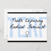TERF – 過激なフェミニストを暴露する真実 ポストカード (正面/裏面)