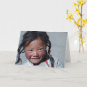 Termaの基礎女の子のNotecard-のブランク カード (黄色い花)