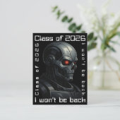Terminator Skull Graduation Class of 2026 Design シーズンポストカード (スタンド正面)