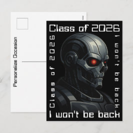 Terminator Skull Graduation Class of 2026 Design シーズンポストカード