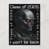 Terminator Skull Graduation Class of 2026 Design シーズンポストカード (正面)