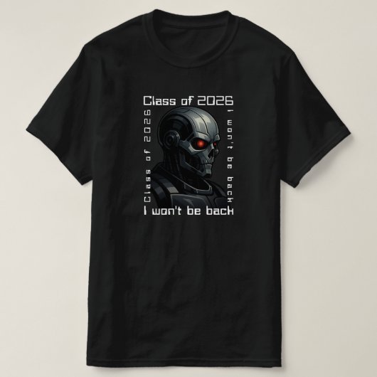 Terminator Skull Graduation  Class of 2026 Design Tシャツ (デザイン正面)
