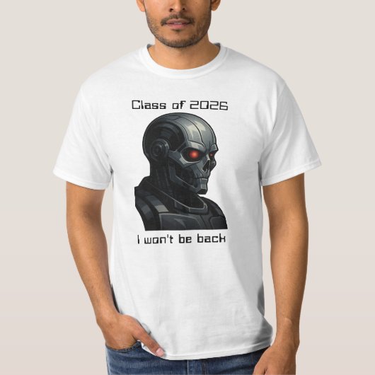 Terminator Skull Graduation Class of 2026 Graduate Tシャツ (正面)
