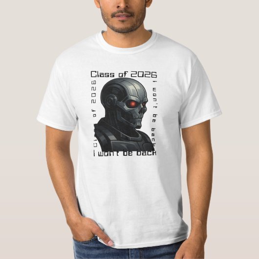Terminator Skull Graduation Design Class of 2026 Tシャツ (正面)