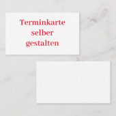 Terminkarte Vorlage 予約カード (正面/裏面)