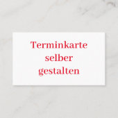 Terminkarte Vorlage 予約カード (正面)