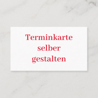 Terminkarte Vorlage 予約カード