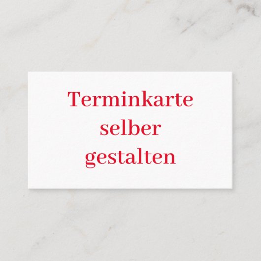 Terminkarte Vorlage 予約カード (正面)