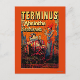 Terminus AbsintheヴィンテージポスターEurope ポストカード