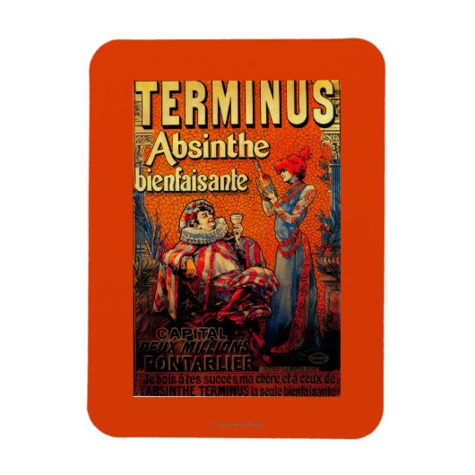 Terminus AbsintheヴィンテージポスターEurope マグネット (縦)