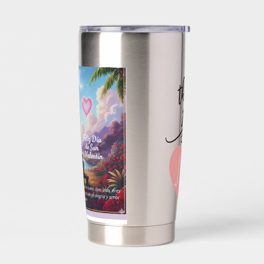 Termo de acero inoxidable para San Valentin 保温保冷タンブラー (左面)