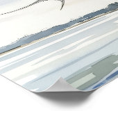 Tern 飛んでいる Over the Bay ポスター (角)