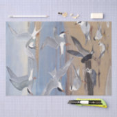 Tern Seagull Bird onビーチ海ヴィンテージ分離 薄葉紙 (クラフト)