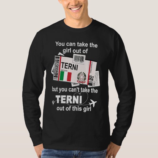Terni Boarding Pass  Terni Girl  Terni Tシャツ (正面)