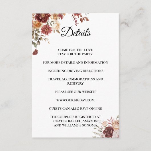 Terra Cotta Enclosure Card Details エンクロージャーカード (正面)