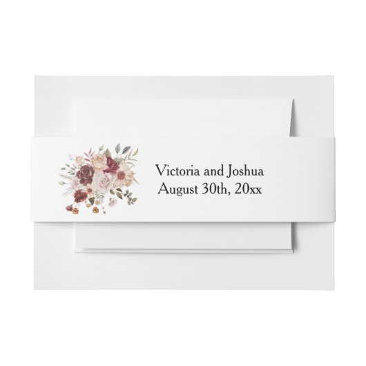 Terra Cotta Green  招待状ベリーバンド (正面例)