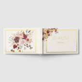 Terra Cotta green foil Wedding Guest Book ゲストブック (全面)