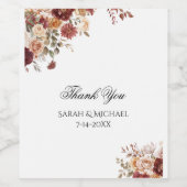 Terra Cotta Green Wedding ワインラベル (シングルラベル)