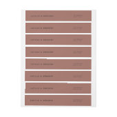 Terra Cotta Minimalist First Names Wrap Around  ラップアラウンドラベル (シート)