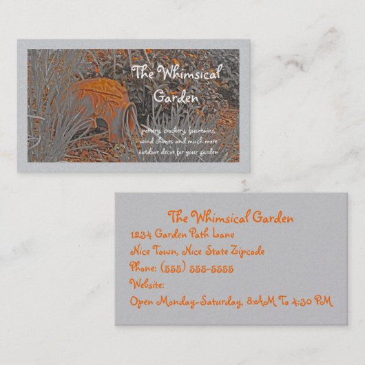 Terra Cotta Pottery Garden Decoration (photog) 名刺 (正面/裏面)