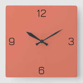 Terra Cotta Red E2725Bカラー名前オプションを追加 スクエア壁時計