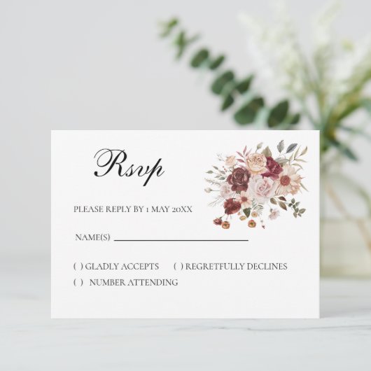 Terra Cotta RSVP card (スタンド正面)