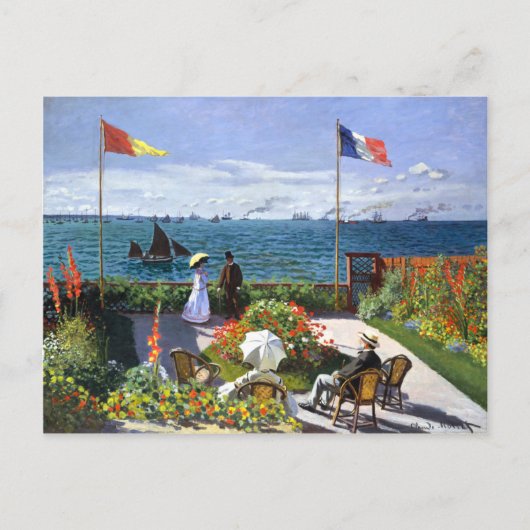 Terrace at Sainte Adresse, Claude Monet ポストカード (正面)