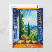 Terrace View of Mediterranean landscape. Painting ポストカード (正面/裏面)