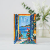 Terrace View of Mediterranean sea ポストカード (スタンド正面)