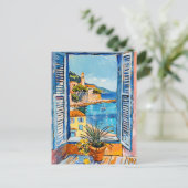 Terrace View of Mediterranean sea ポストカード (スタンド正面)