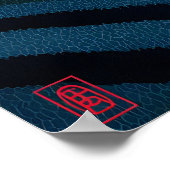 Terraced Fields Print Calm Landscape with Cabin ポスター (角)