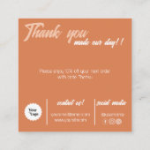 Terracotaご購入ありがとうございます スクエア名刺 (裏面)