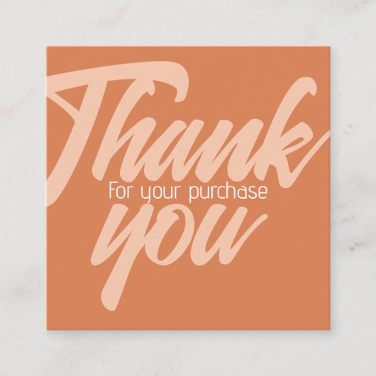 Terracotaご購入ありがとうございます スクエア名刺 (正面)