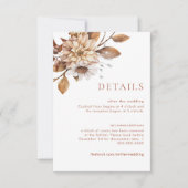 Terracotaフローラ結婚の詳細エンクロージャカード 招待状 (正面)