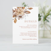 Terracotaフローラ結婚の詳細エンクロージャカード 招待状 (スタンド正面)