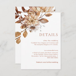 Terracotaフローラ結婚の詳細エンクロージャカード 招待状