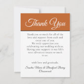 Terracota Hummingbird結婚の写真コラージュ サンキューカード (裏面)