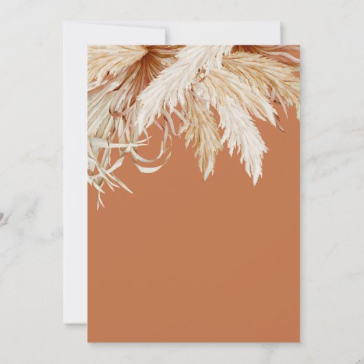 Terracota Pampas Grassの写真日付を保存 セーブザデート (裏面)