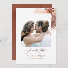 Terracota Pampas Grass日付写真を保存 セーブザデート