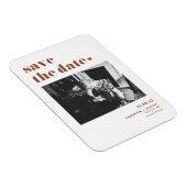 Terracottaはっきりしたタイポグラフィ写真Save the Date マグネット (右側)