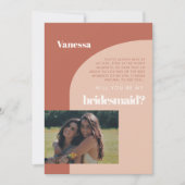 TerracottaアーチBridesmaid写真提案カード 招待状 (正面)