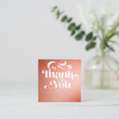 Terracottaグラデーションレトロ感謝していスクリプトの順序 スクエア名刺 (スタンド正面)