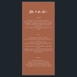 terracottaシンプルスクリプ結婚トのメニュー メニュー<br><div class="desc">のモダンメ結婚ニュー。クリーンモダンデザイン。スクリプト文字。</div>