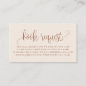 TerracottaスクかわいらしリプトBohoブックリクエストカード プレイスカード (正面)