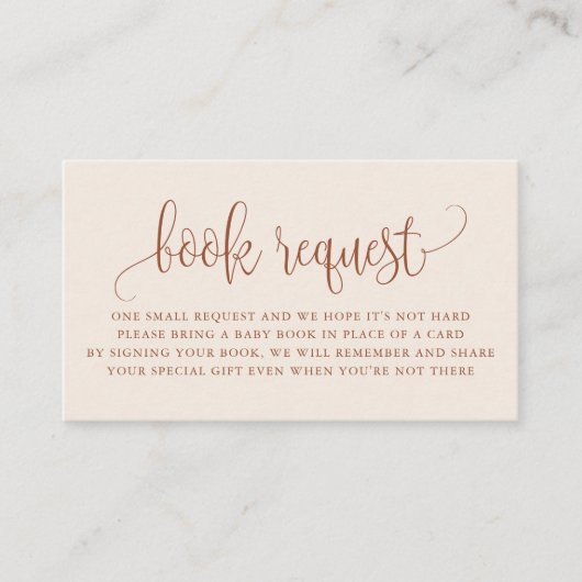 TerracottaスクかわいらしリプトBohoブックリクエストカード プレイスカード (正面)